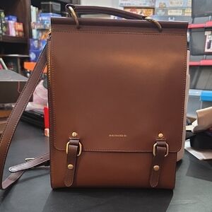 Women's Cnoles & Design Brown Leather Backpack -